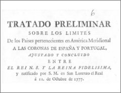Tratado sobre los límites en América Meridional, 1771